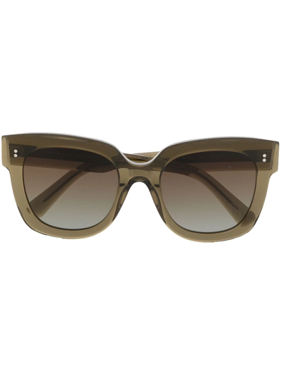 Shop Chimi 08 Oversized-frame Sunglasses In Green