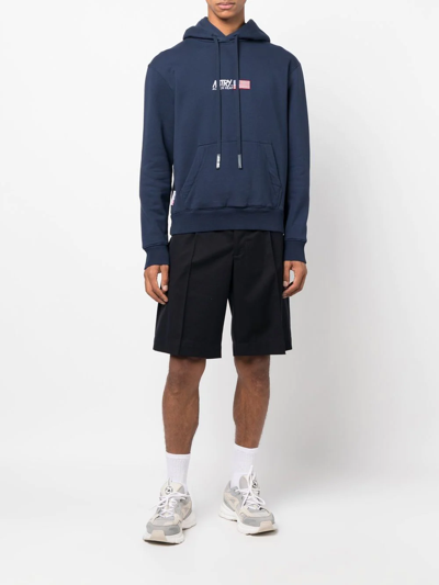 Shop Autry Logo-embroidered Hoodie In Blue