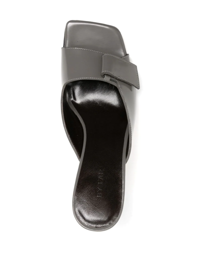 Shop By Far Olivia 100mm Mules In Grey