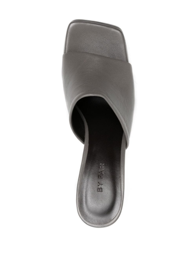 By Far Belize Open-toe Mules In Grey