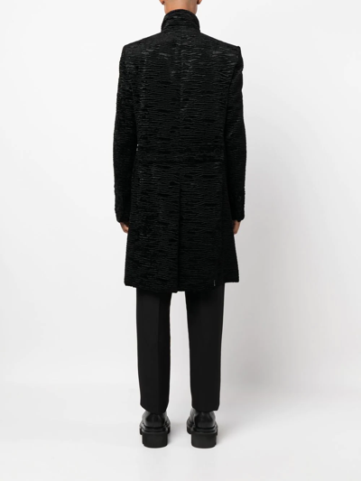 Balmain Coat In Black