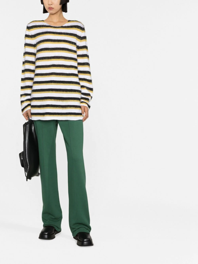 Marni Brushed Striped Jumper In White