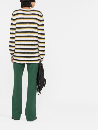 Marni Brushed Striped Jumper In White