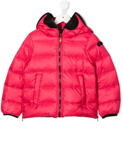Shop Ai Riders On The Storm Long-sleeve Padded Jacket In Pink