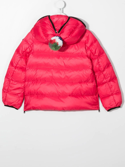 Shop Ai Riders On The Storm Long-sleeve Padded Jacket In Pink