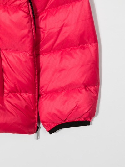 Shop Ai Riders On The Storm Long-sleeve Padded Jacket In Pink