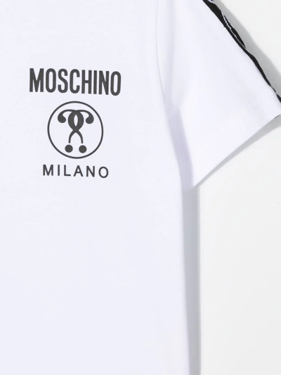 Shop Moschino Logo-print Cotton T-shirt In White