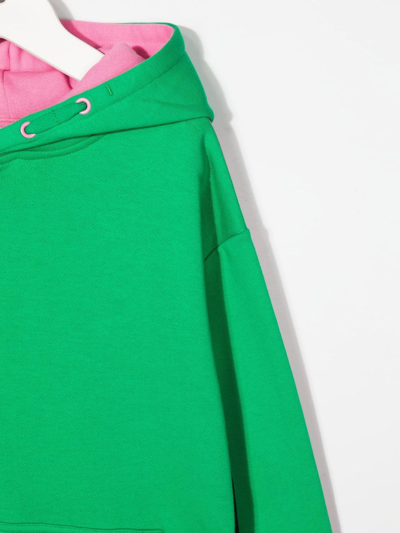 Shop Stella Mccartney Colour-block Hoodie Dress In Green