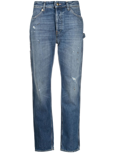 Shop Washington Dee Cee Organic-cotton Distressed Jeans In Blue