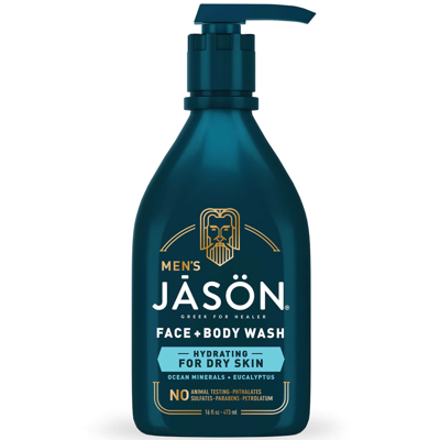 Shop Jason Men's Hydrating Face And Body Wash 473ml