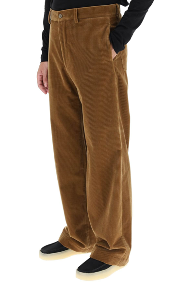 Shop Etro Straight Corduroy Pants In Brown