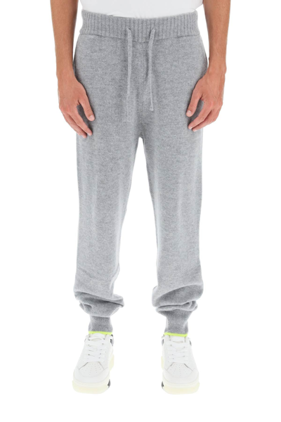 Shop Msgm Wool And Cashmere Pants In Grey