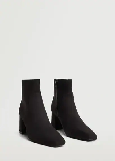 Mango Pointed Heel Ankle Boot Black | ModeSens