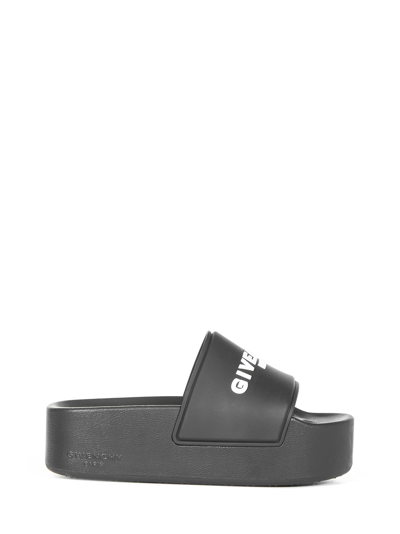 Givenchy Slide Sandals In Black | ModeSens