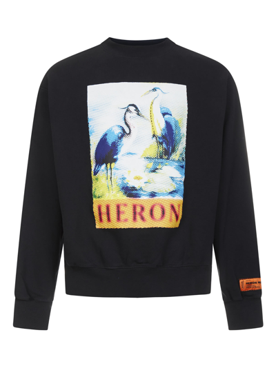 Shop Heron Preston Halftone Heron Sweatshirt In Black