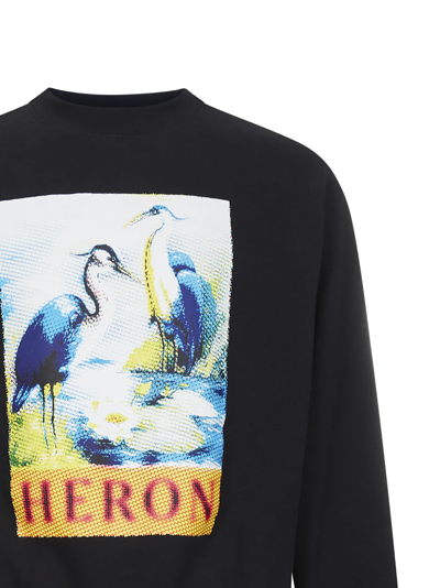 Shop Heron Preston Halftone Heron Sweatshirt In Black
