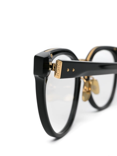 Shop Linda Farrow Round-frame Glasses In Schwarz