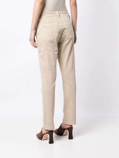 Paige Tapered-leg Denim Jeans In Braun