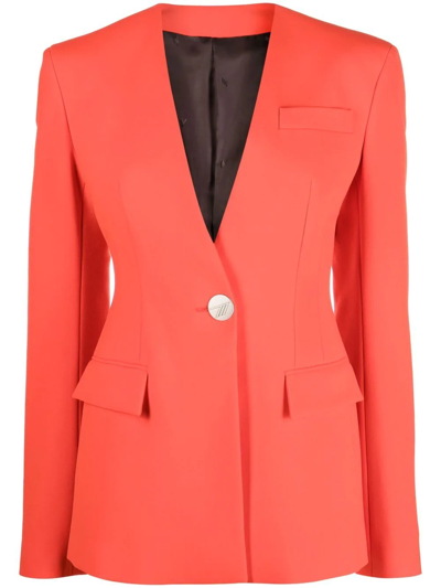 Attico Thelma Single-breasted Blazer In Rot