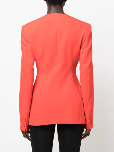 Attico Thelma Single-breasted Blazer In Rot
