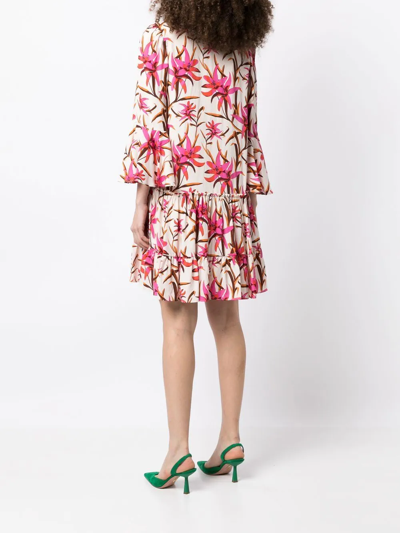 Shop Diane Von Furstenberg Beata All-over Floral Print Dress In Mehrfarbig