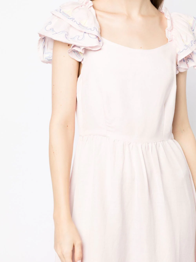 Shop Helmstedt Brise Ruffled-detail Dress In Rosa