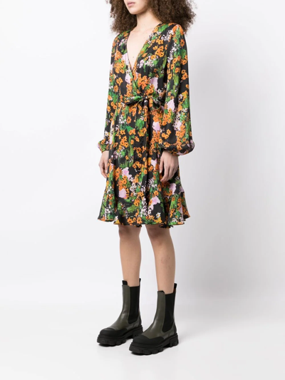 Shop Stine Goya Rania Floral Midi Dress In Mehrfarbig