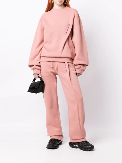 Y/project Logo-embroidered Oversize Track Pants In Rosa