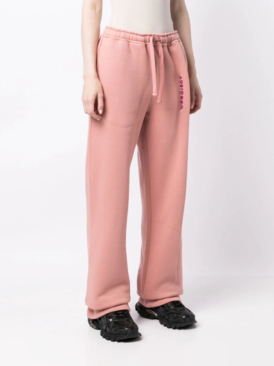 Shop Y/project Logo-embroidered Oversize Track Pants In Rosa