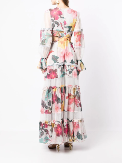 Shop Patbo Hibiscus Cut-out Maxi Dress In Pink