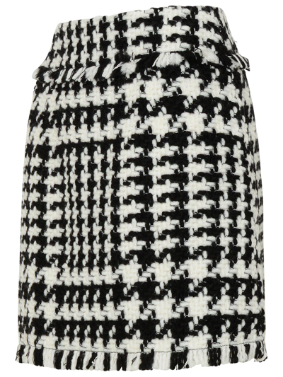Shop Dolce & Gabbana Houndstooth High-waisted Mini Skirt