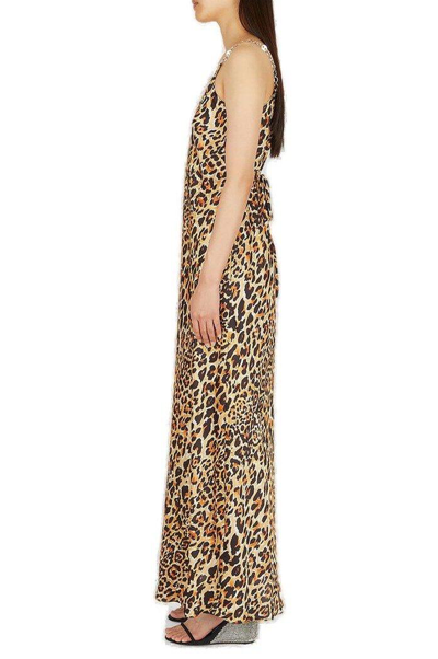 Shop Rabanne Leopard Printed Maxi Dress