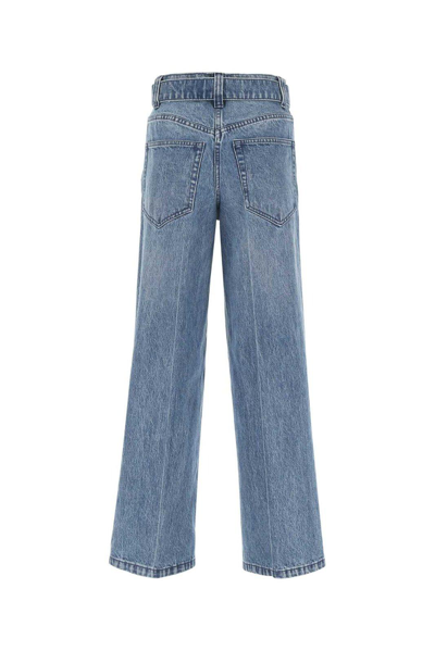 Shop Alexander Wang Raver Wide-leg Belted Jeans In Blu