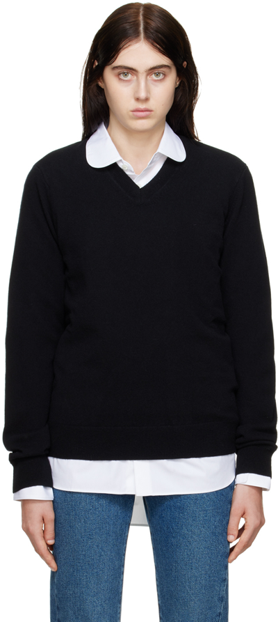 Shop Comme Des Garçons Shirt Black Lambswool Sweater In 1 Black