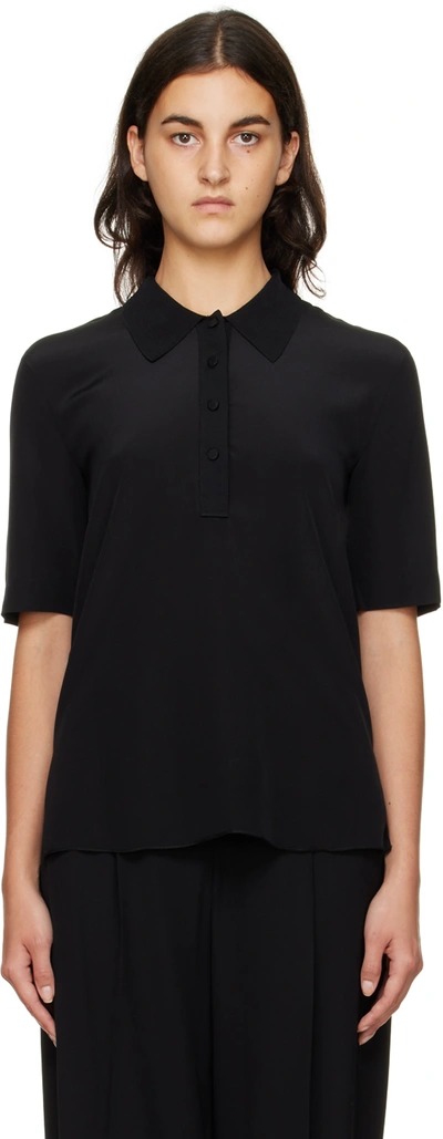 Shop Joseph Black Alberta Polo In Black 0010