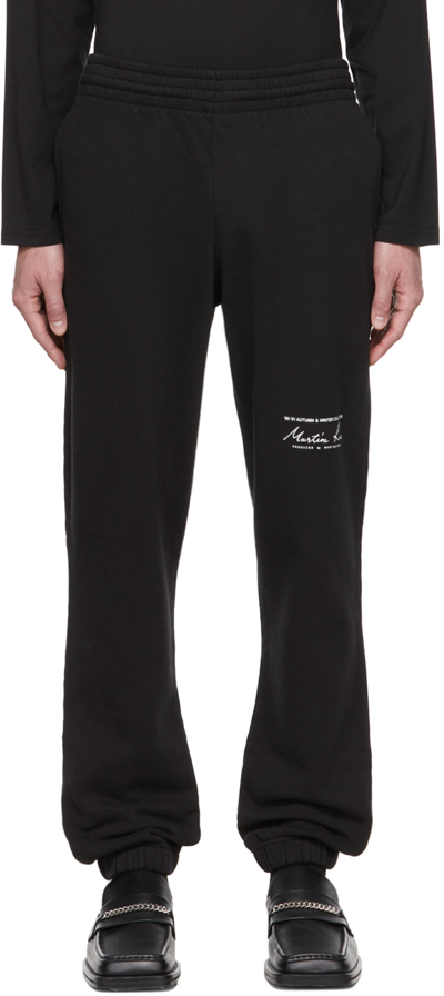 Shop Martine Rose Black Slim Leg Lounge Pants In Black Black