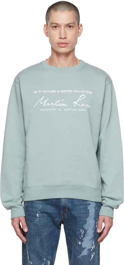 Shop Martine Rose Green Classic Sweatshirt In Sagegr Sage Green