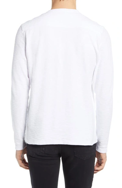 Shop Allsaints Muse Long Sleeve Thermal Henley In Optic White