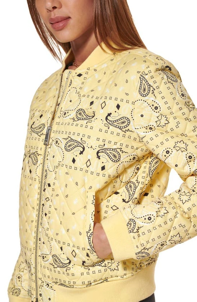 Shop Levi's® Quilted Bomber Jacket In Yellow Bandana