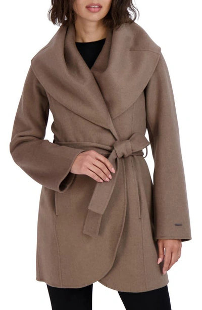 tahari shawl collar coat