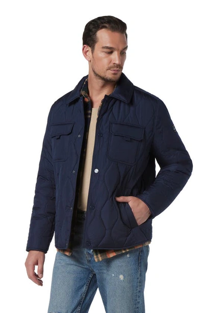 Shop Andrew Marc Niles Quilted Jacket In Ink