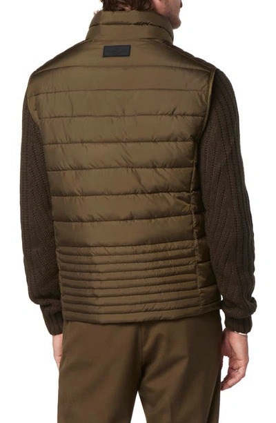 Shop Andrew Marc Gershwin Puffer Vest In Olive
