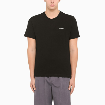 Shop Off-white Black Cotton Crew Neck T-shirt