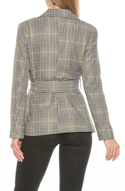 Alexia Admor Olya Plaid Belted Blazer In Multi