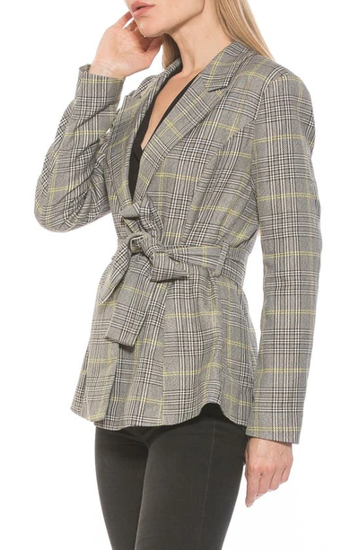 Alexia Admor Olya Plaid Belted Blazer In Multi