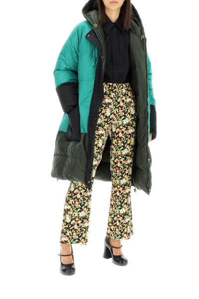 Shop Marni Floral Viscose Pants In Black,yellow