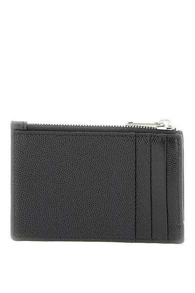 Shop Palm Angels Leather Cardholder With Logo In Black