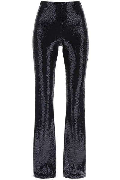 Shop Msgm Sequined Pants In Black