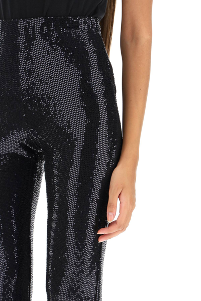 Shop Msgm Sequined Pants In Black