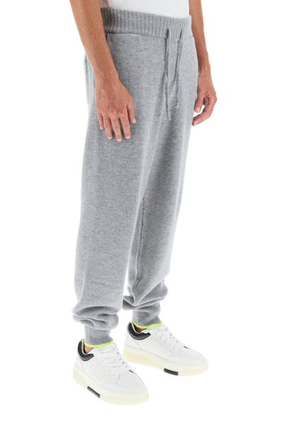 Shop Msgm Wool And Cashmere Pants In Grey